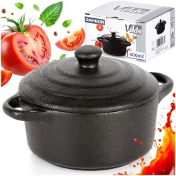 Miseczka do zapiekania porcelanowa z pokrywką 300 ml