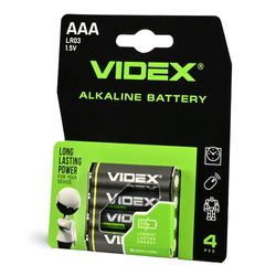 Bateria alkaliczna Videx AAA 1200 mAh 4 szt. w opakowaniu blisterowym