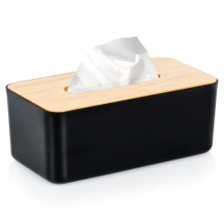 Taschentuchspender Schwarz 24x13x9.5 cm | Taschentuchbox Tücherbox Kosmetikbox, Kosmetiktücher, Kosmetiktücherbox