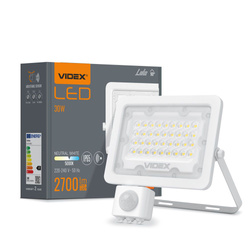 Naświetlacz Videx LED 30W 2700lm neutralna biel 5000K czujnik ruchu IP65