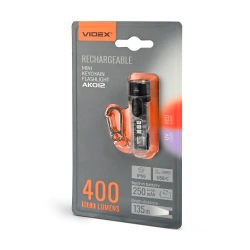 Mini latarka kieszonkowa LED 400 lm 5000K USB-C IP66 z czerwonym i UV