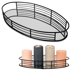 Mirror Tray Black 35x18 cm