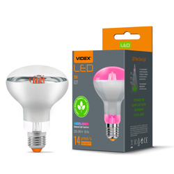 LED Plant Grow Bulb VIDEX-E27-R80-9W-FITO