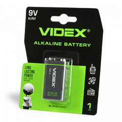 Bateria alkaliczna VIDEX 9V 600 mAh