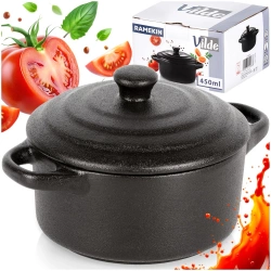 Miseczka do zapiekania porcelanowa z pokrywką 450 ml