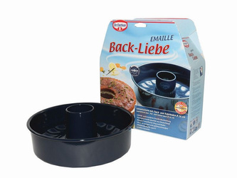 Forma do pieczenia Ø26 cm z Flach- i Rohrboden, emaliowana Dr. Oetker