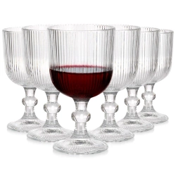 Weingläser aus Glas 340 ml 6 Stk. | Weißweingläser, Rotweingläser, Wein, für Hause, Restaurant Party, Geschenk, Set