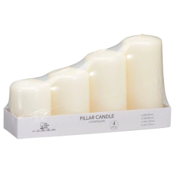 Candles Block White Odourless 4 pcs