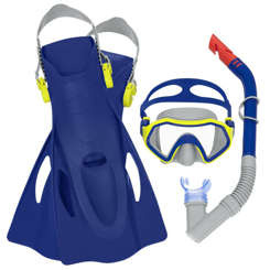 Bestway Snorkeling Set Mask with Snorkel and Fins BLUE 7+ 25046