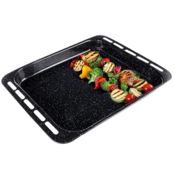 Backblech Emaillierte Tief 45.5x36x5 cm | zum Backen und Braten, Kuchenblech, Backofenblech, Ofenblech, Antihaftbeschichtung