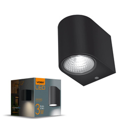 Facade luminaire VIDEX-3W-PELLE-BLACK
