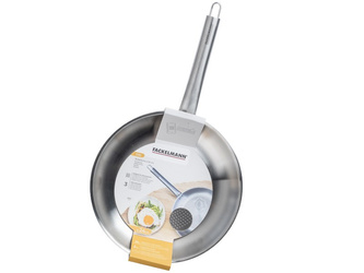 Patelnia z uchwytem owalnym, Ø24 cm, stal nierdzewna FACKELMANN