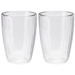 Double Walled Glass with Double Walls for Coffee and Tea 350 ml 2 pcs