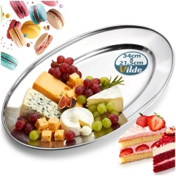 Półmisek stalowy owalny 34x21,5 cm