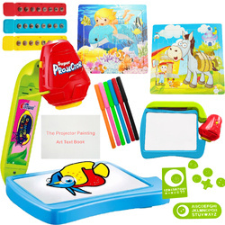 Projektor z tablicą do rysowania 24 OBRAZY + PISAKI 8185