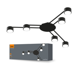 Reflektor sufitowy VIDEX na 6x GX53 czarny