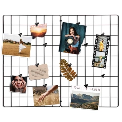 Wall Grid Metal Black 58x72 cm