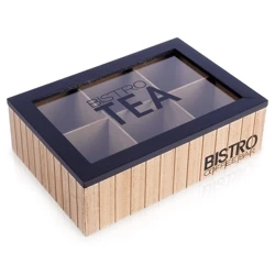 Teebeutelhalter Teebeutel-Organizer Teebeutel-Box Teebeutelaufbewahrung BISTRO 24x16,5x7,5 cm