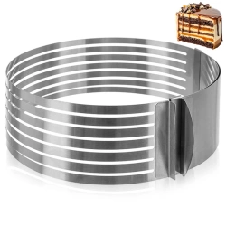 Cake Cutter Ring Adjustable Steel 7-Layer 24-30 cm