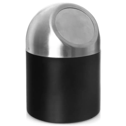 Bin Bathroom Steel BLACK 1.2 l