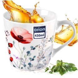 Becher aus Porzellan Blumen MOHNBLUMEN 430 ml | Kaffeebecher, Trinkbecher