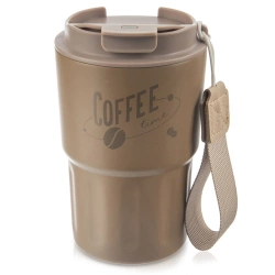 Thermobecher TERMO 420 ml | Kaffeebecher, Trinkbecher, Isolierbecher, Doppelwandige, Heiß, Kalt