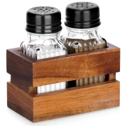 Salt and Pepper Shakers with Stand 3 pcs