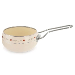 Stielkasserolle Emailliert TONCA 15 cm, 1.1 l | Stieltopf, Kasserolle, Kochtopf Schmortopf, Griff