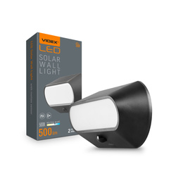 LED Solar Wall Light with motion sensor VIDEX VL-BHSO-001-S 500Lm 5000K