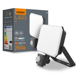 LED Floodlight with motion sensor VIDEX-FLOOD-LED-F3-PIR-30W-5K